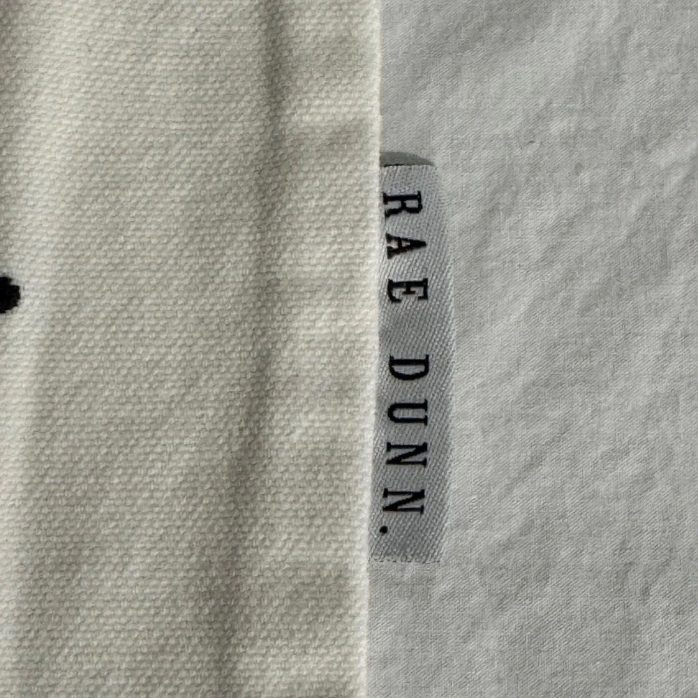 Rae Dunn Size 18x18 Cream Good Morning Embroidered Pillow Case Cover